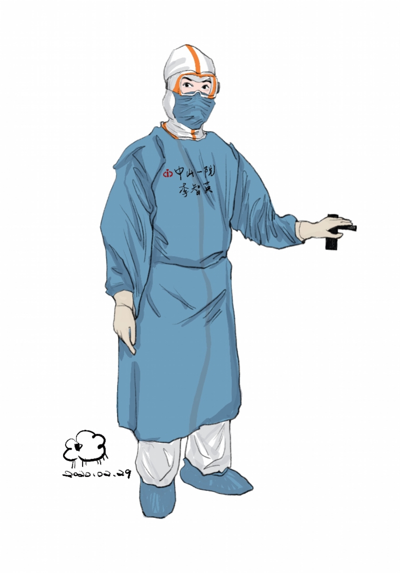 武汉大学生手绘抗疫漫画,致敬逆行天使
