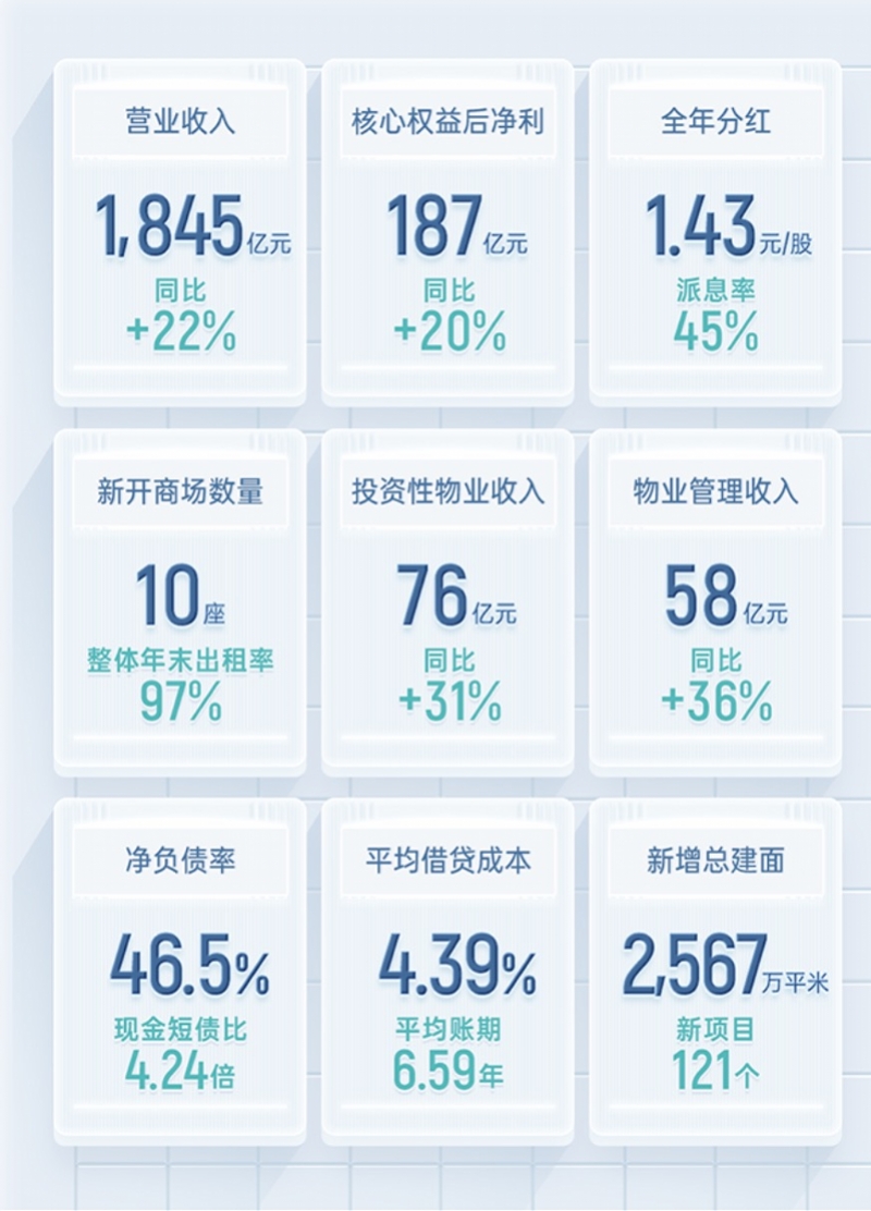 龙湖年报：去年核心净利超20%，物业投资业务收入增三成多