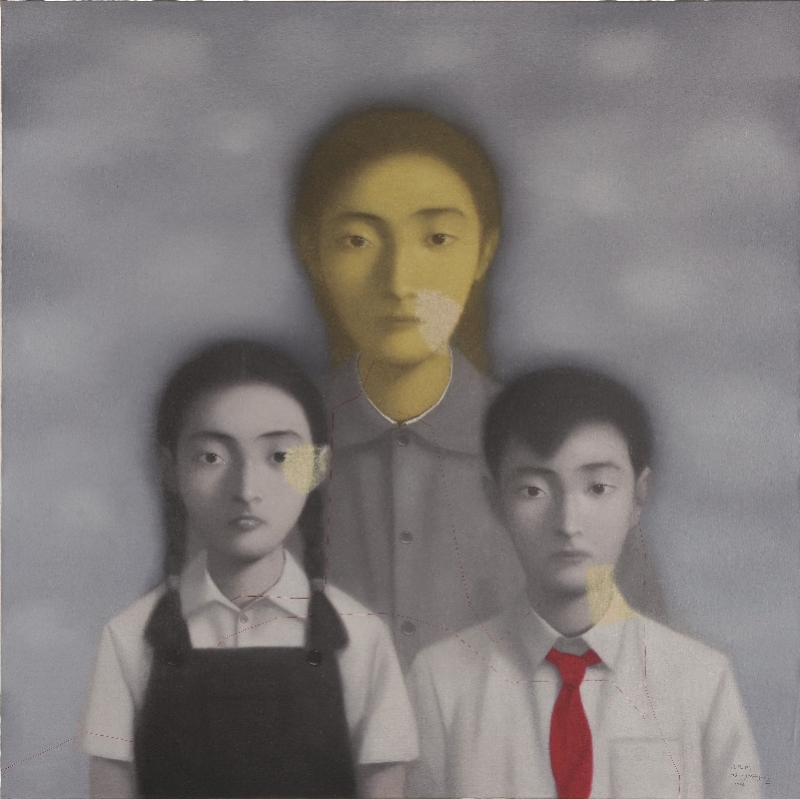 张晓刚，《全家福第13号》（1998年作）.jpg