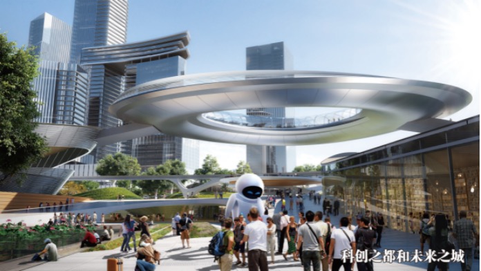 深圳之眼科创体验廊未来北站地区将融合城市公园,复合业态,多维换乘