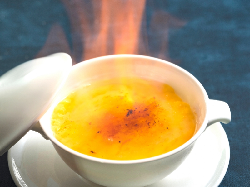 焗莲蓉西米布丁 baked lotus seed paste and sago pudding.jpg