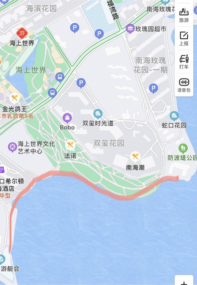 海滨公园地图简单图片